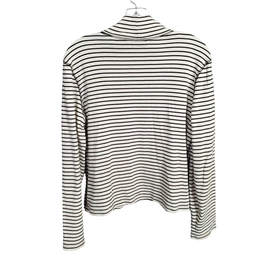 RL Polo Jeans Juniors Sz XL Turtleneck Flag Logo Lightweight Cotton Knit Striped - Picture 4 of 9